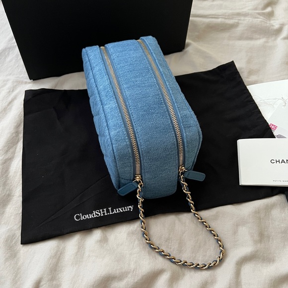 Auth Chanel 24C Denim Vanity Bag w/ gold hardware - BNIB - Picture 2 of 9
